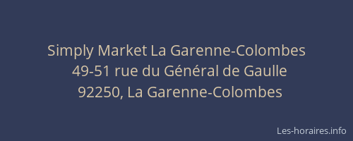 Simply Market La Garenne-Colombes