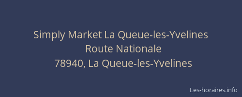 Simply Market La Queue-les-Yvelines
