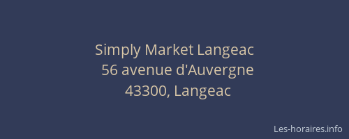 Simply Market Langeac