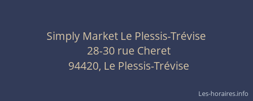 Simply Market Le Plessis-Tr&eacute;vise