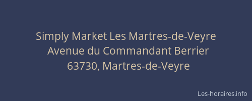 Simply Market Les Martres-de-Veyre