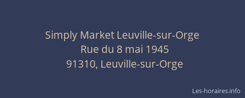 Simply Market Leuville-sur-Orge