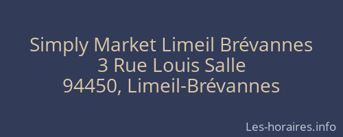 Simply Market Limeil Brévannes