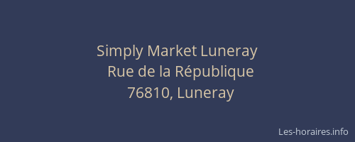 Simply Market Luneray