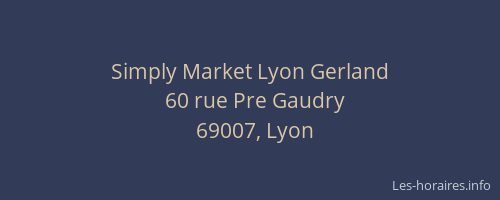 Simply Market Lyon Gerland