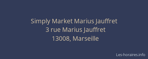 Simply Market Marius Jauffret