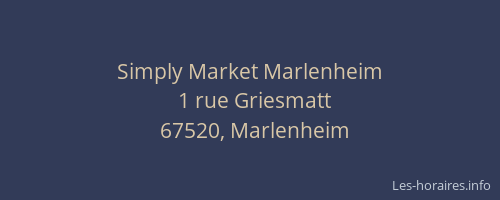 Simply Market Marlenheim