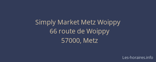 Simply Market Metz Woippy