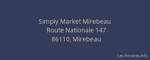 Simply Market Mirebeau
