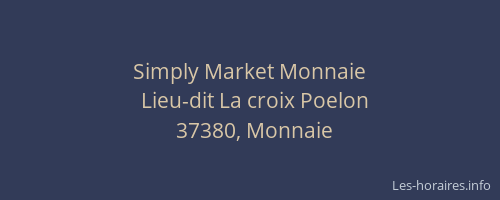 Simply Market Monnaie