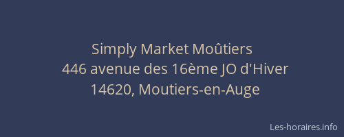 Simply Market Moûtiers