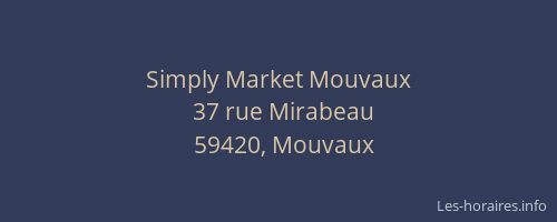 Simply Market Mouvaux