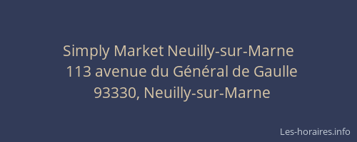 Simply Market Neuilly-sur-Marne