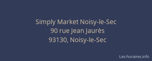 Simply Market Noisy-le-Sec