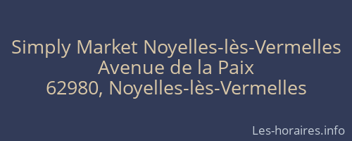 Simply Market Noyelles-lès-Vermelles