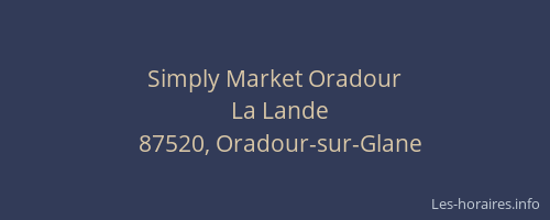 Simply Market Oradour