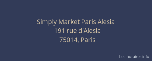 Simply Market Paris Alesia