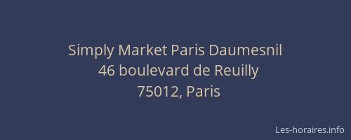 Simply Market Paris Daumesnil