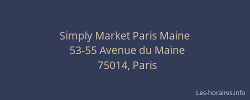 Simply Market Paris Maine
