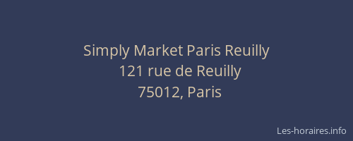 Simply Market Paris Reuilly