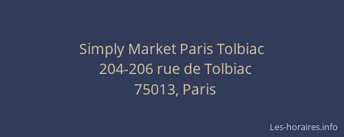 Simply Market Paris Tolbiac