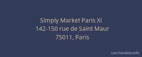 Simply Market Paris XI