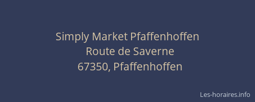 Simply Market Pfaffenhoffen