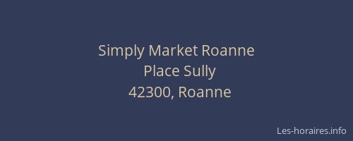Simply Market Roanne