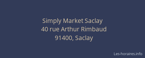 Simply Market Saclay