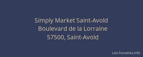 Simply Market Saint-Avold