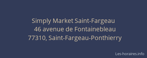 Simply Market Saint-Fargeau