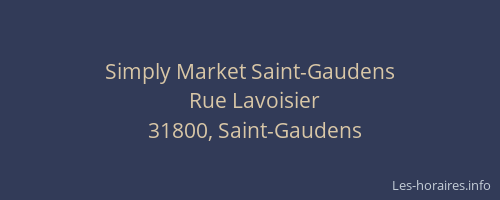 Simply Market Saint-Gaudens