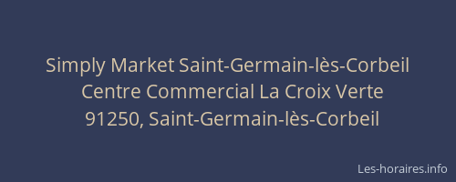 Simply Market Saint-Germain-lès-Corbeil