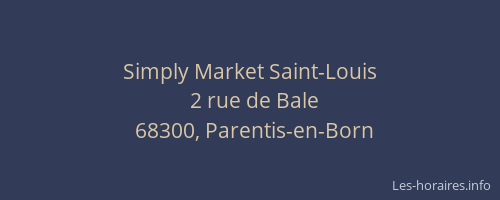 Simply Market Saint-Louis