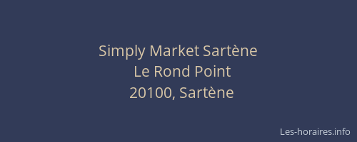 Simply Market Sartène