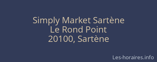Simply Market Sart&egrave;ne