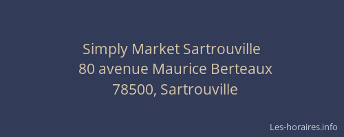 Simply Market Sartrouville