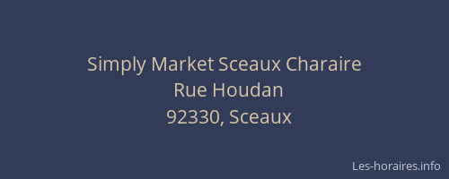 Simply Market Sceaux Charaire