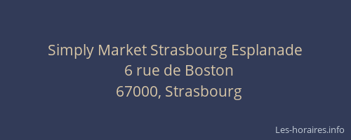 Simply Market Strasbourg Esplanade