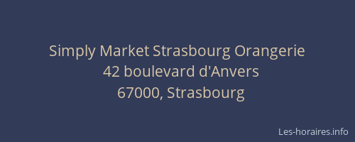Simply Market Strasbourg Orangerie