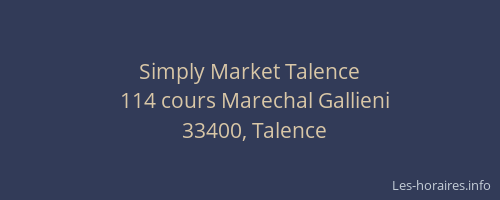 Simply Market Talence