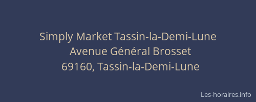 Simply Market Tassin-la-Demi-Lune