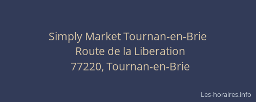 Simply Market Tournan-en-Brie