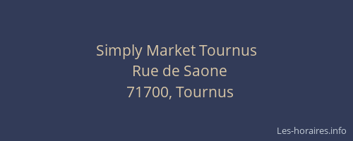 Simply Market Tournus