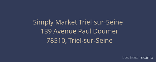Simply Market Triel-sur-Seine