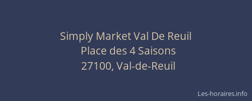 Simply Market Val De Reuil