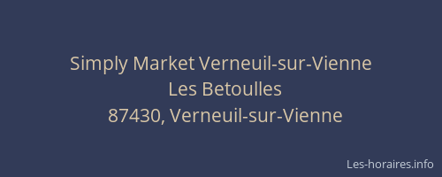 Simply Market Verneuil-sur-Vienne