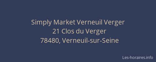Simply Market Verneuil Verger