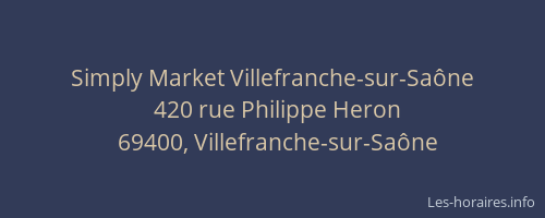 Simply Market Villefranche-sur-Saône