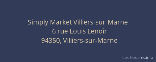 Simply Market Villiers-sur-Marne